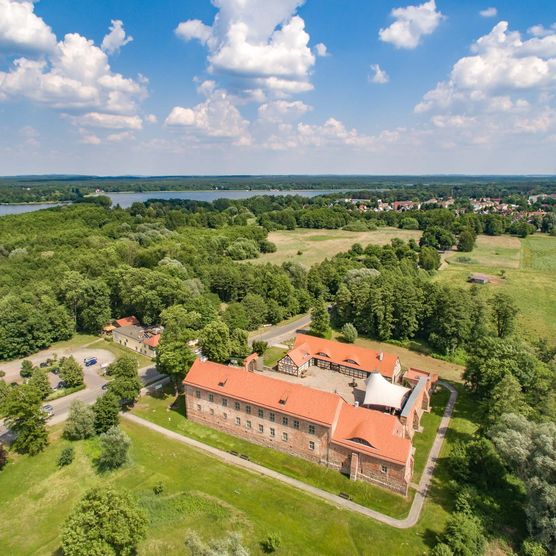 Burg Storkow von oben