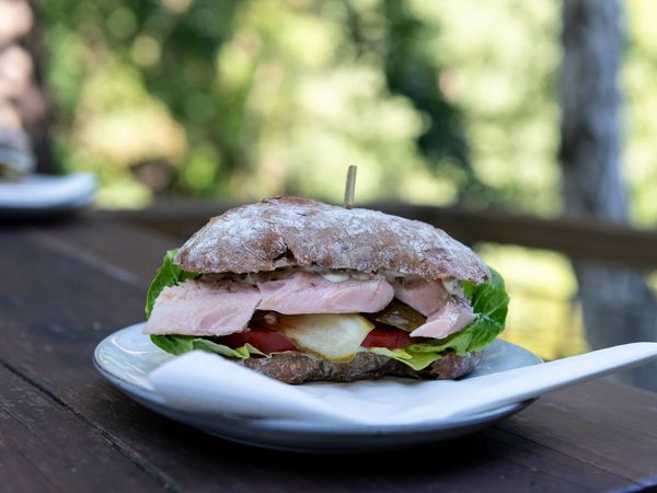 Fischbrötchen auf Teller